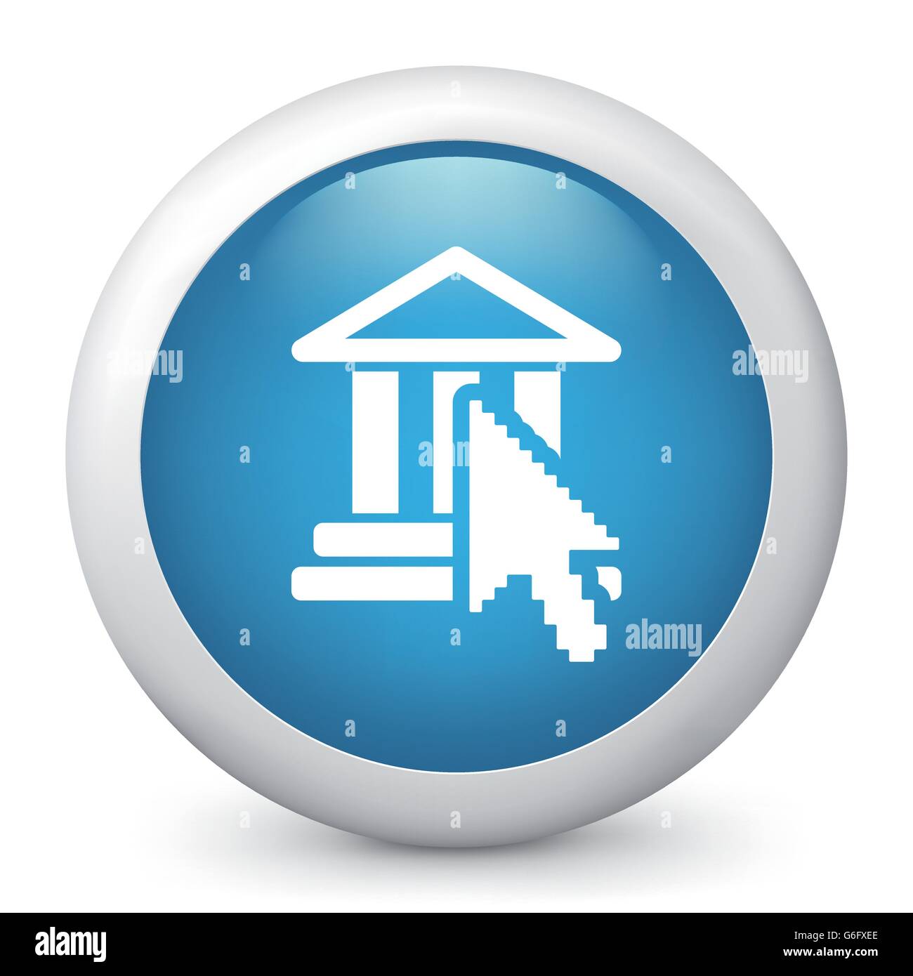 Vector illustration of blue glossy icon Stock Vector Image & Art - Alamy