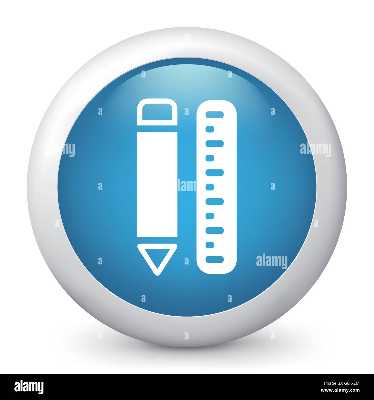 Vector illustration of blue glossy icon Stock Vector Image & Art - Alamy