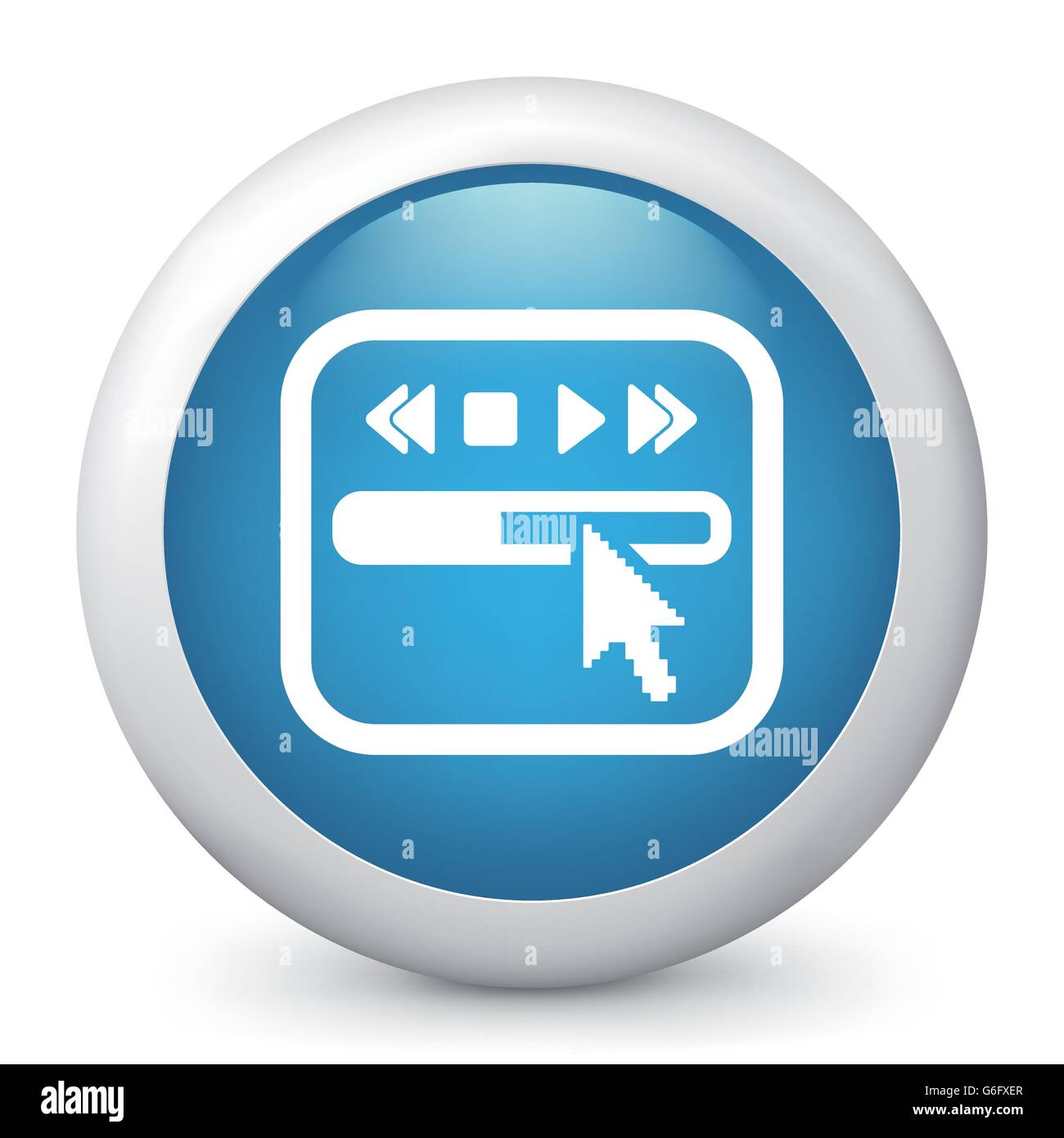 Vector illustration of blue glossy icon Stock Vector Image & Art - Alamy