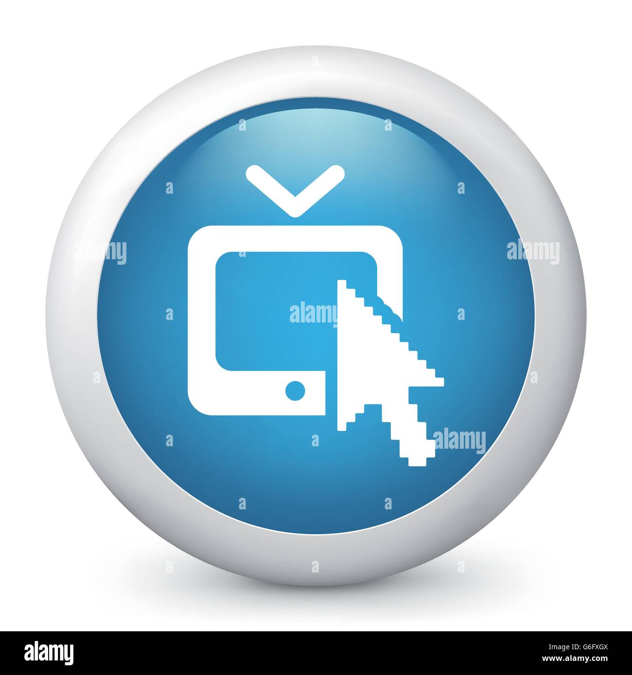 Vector illustration of blue glossy icon Stock Vector Image & Art - Alamy