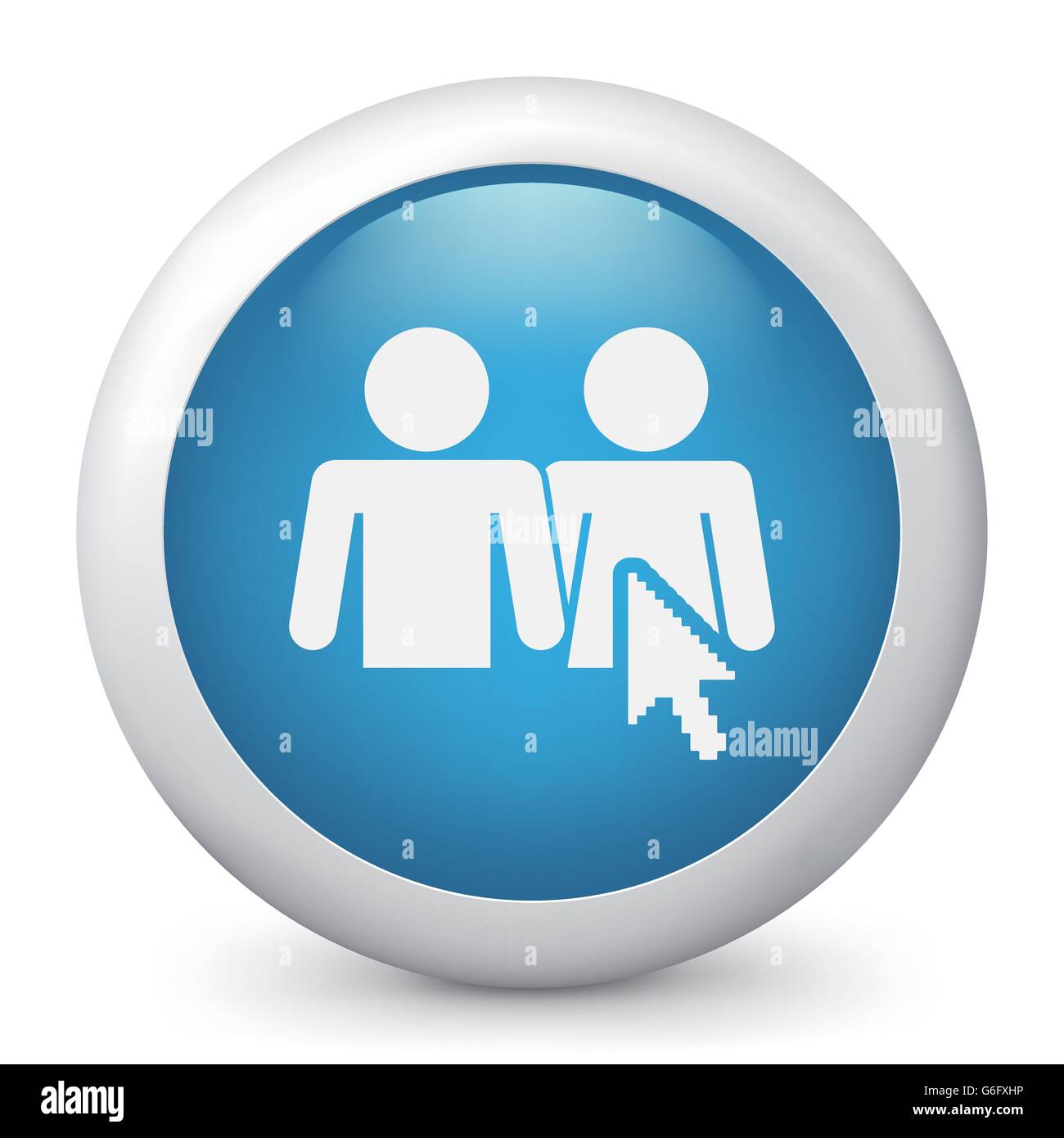 Vector illustration of blue glossy icon Stock Vector Image & Art - Alamy