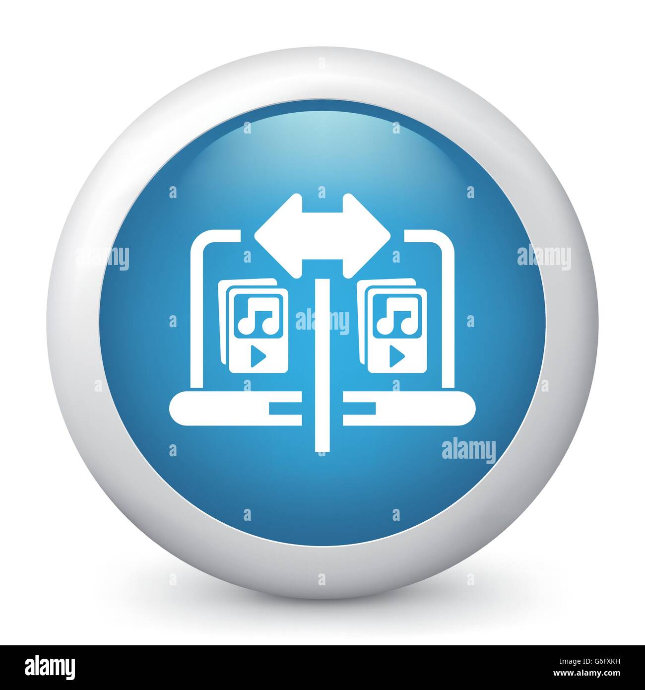 Vector illustration of blue glossy icon Stock Vector Image & Art - Alamy