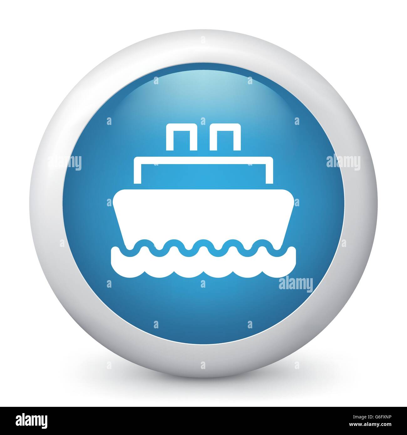 Vector illustration of blue glossy icon Stock Vector Image & Art - Alamy