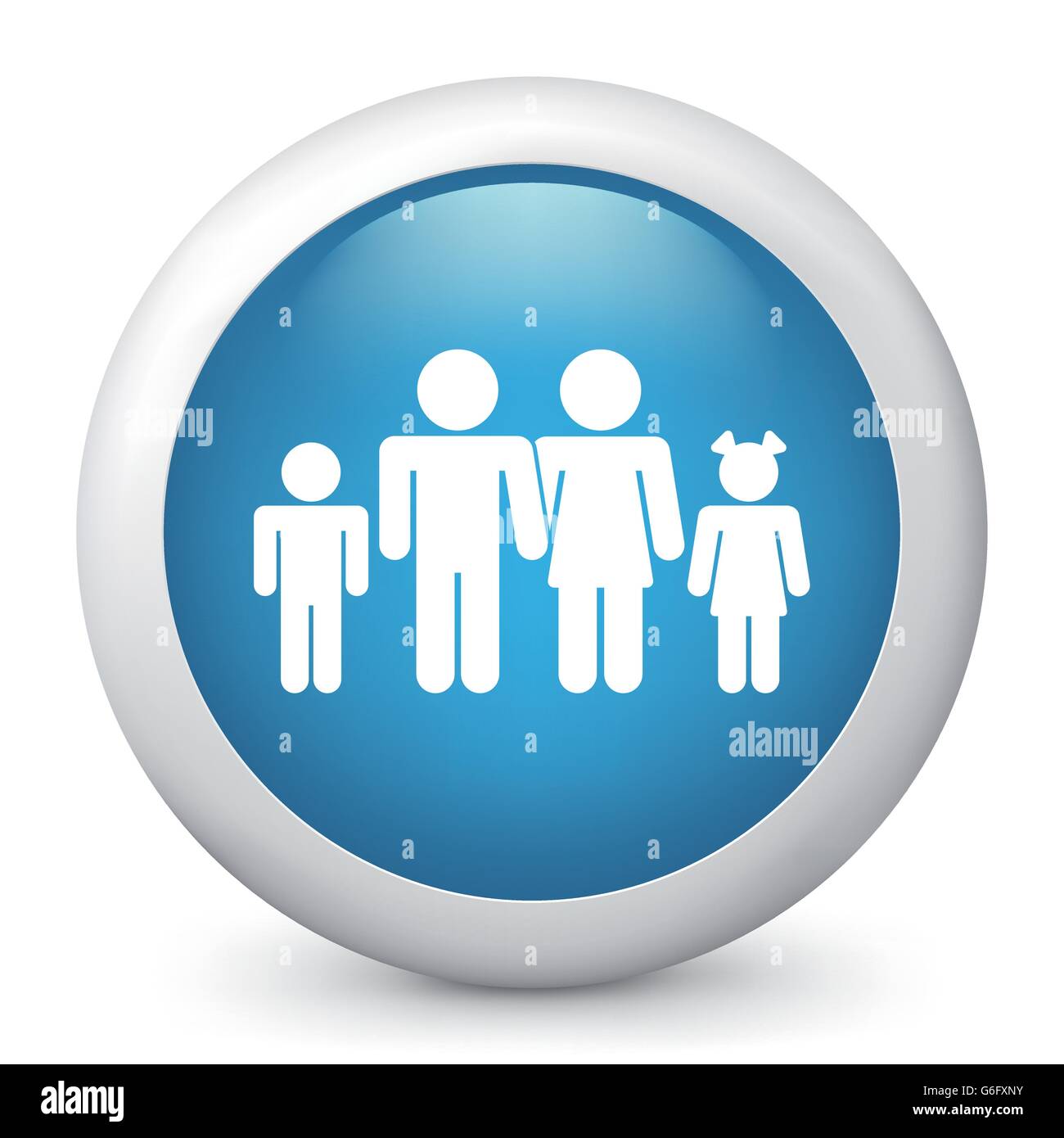 Vector illustration of blue glossy icon Stock Vector Image & Art - Alamy