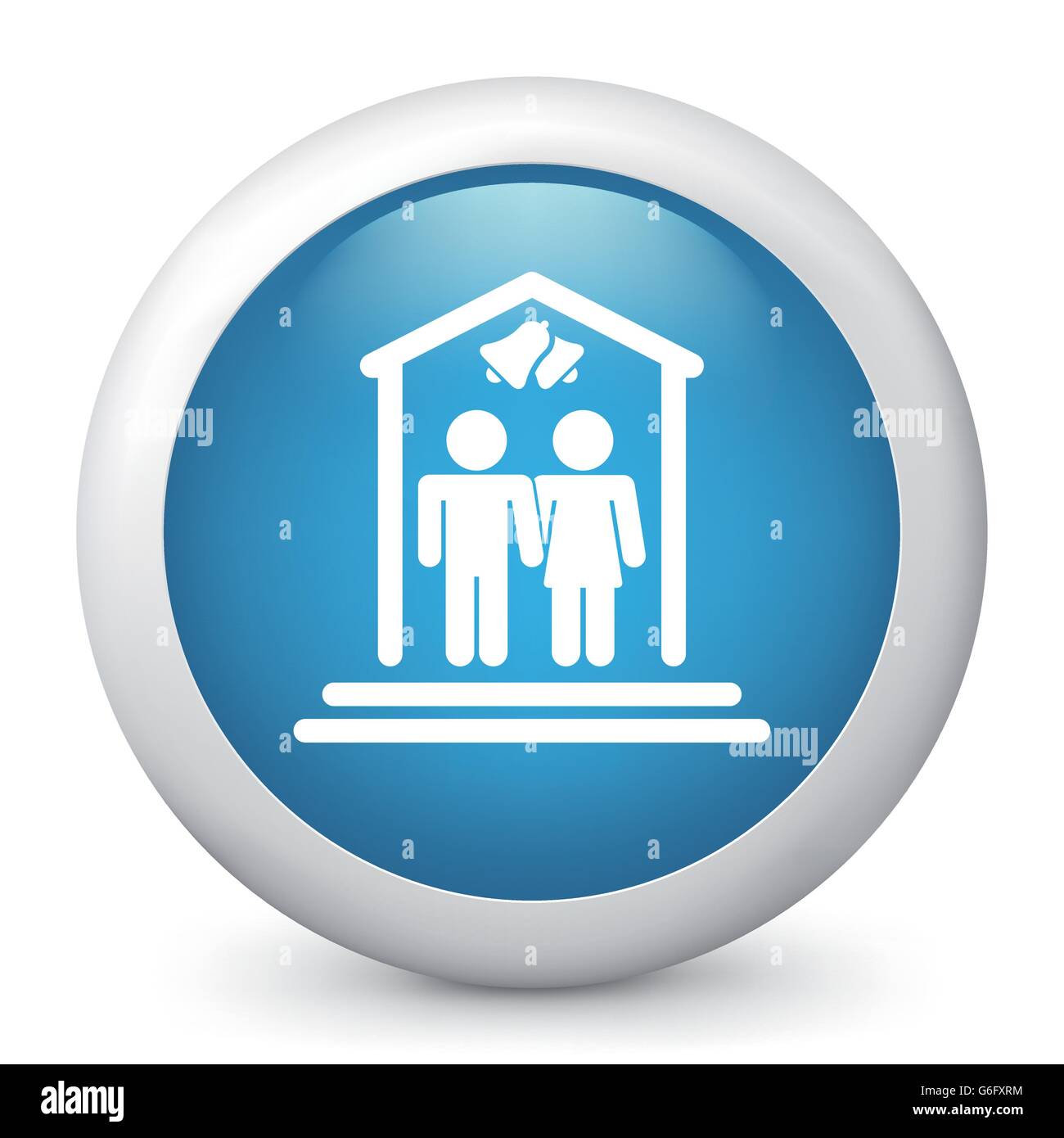 Vector illustration of blue glossy icon Stock Vector Image & Art - Alamy
