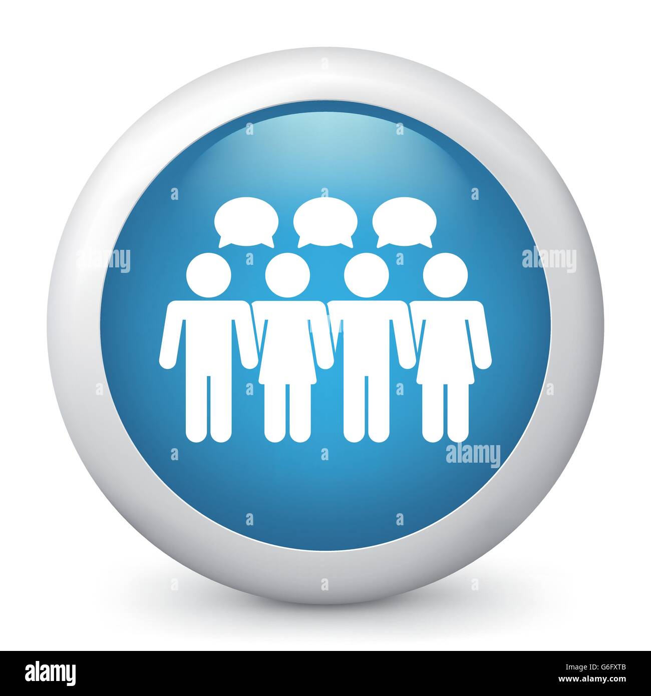 Vector illustration of blue glossy icon Stock Vector Image & Art - Alamy