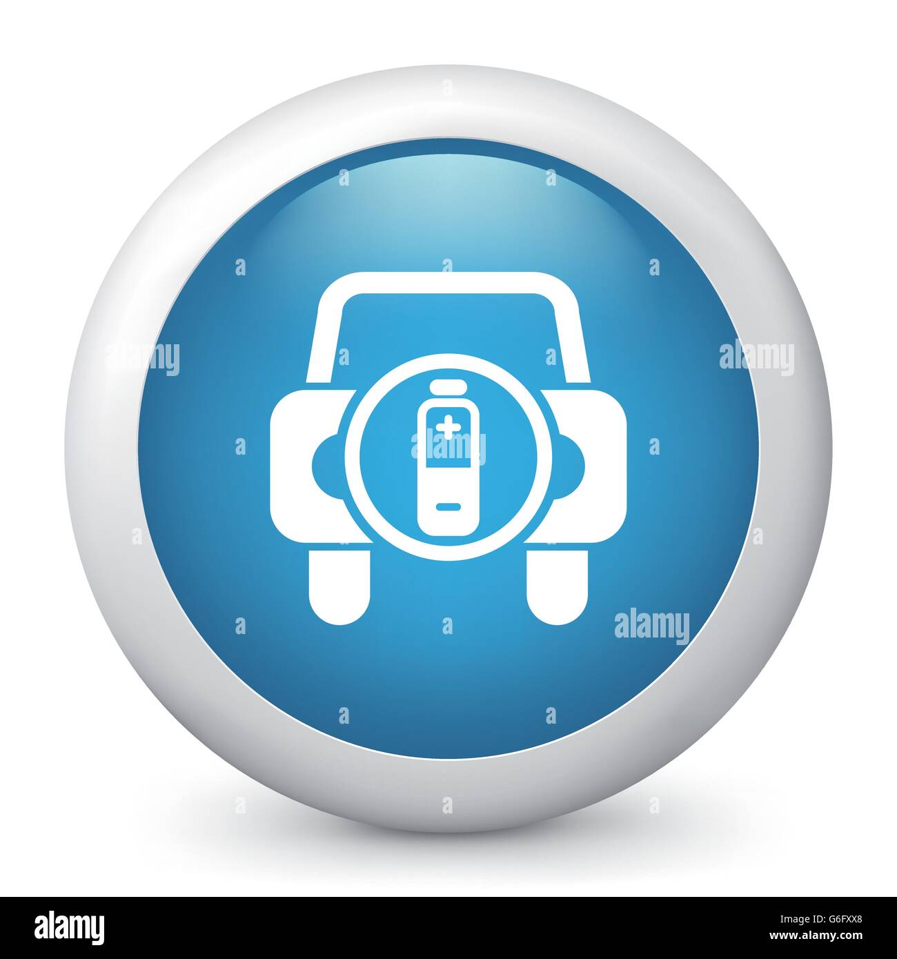 Vector illustration of blue glossy icon Stock Vector Image & Art - Alamy