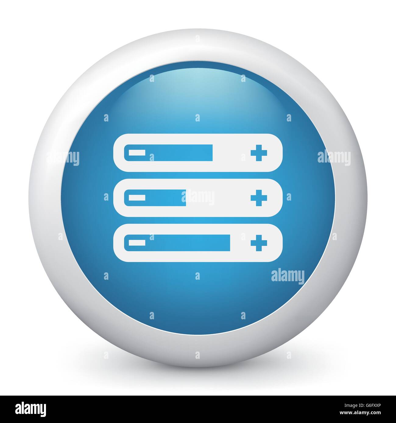 Vector illustration of blue glossy icon Stock Vector Image & Art - Alamy