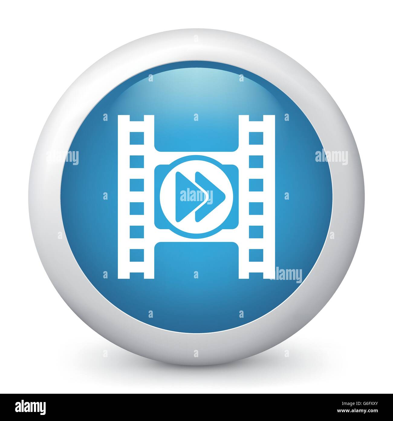 Vector illustration of blue glossy icon Stock Vector Image & Art - Alamy