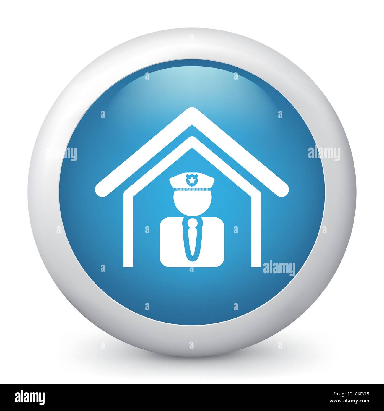 Vector illustration of blue glossy icon Stock Vector Image & Art - Alamy