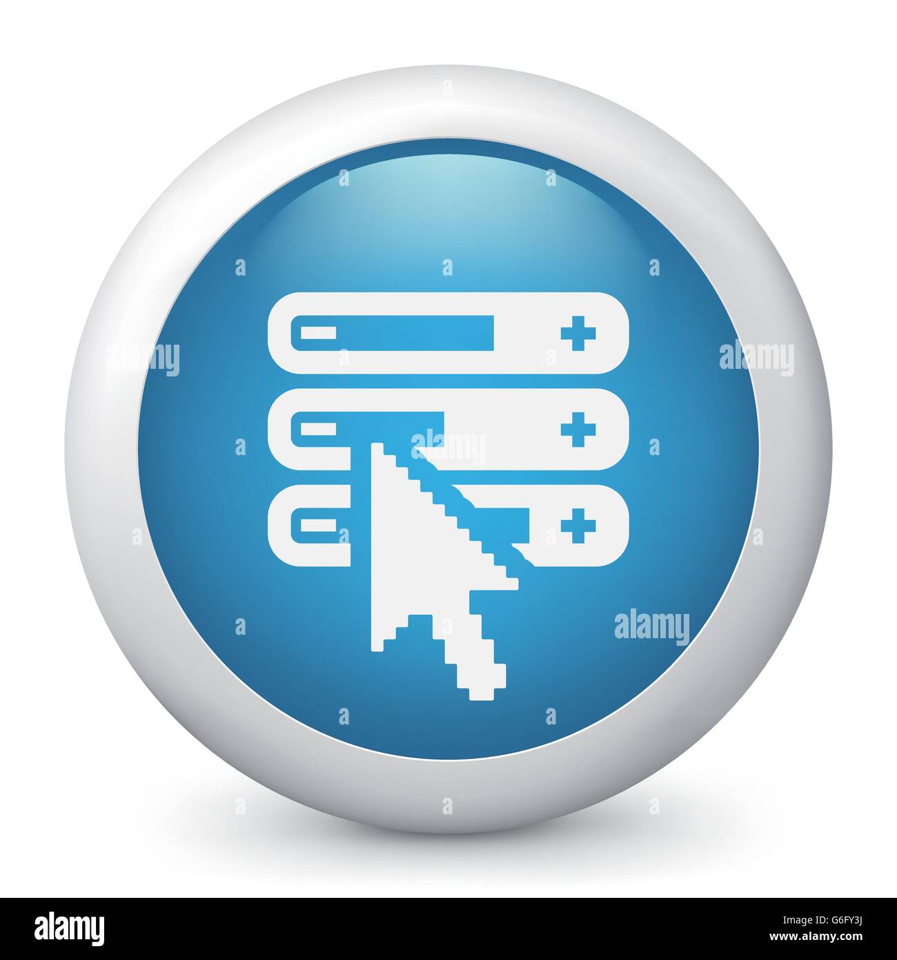 Vector illustration of blue glossy icon Stock Vector Image & Art - Alamy