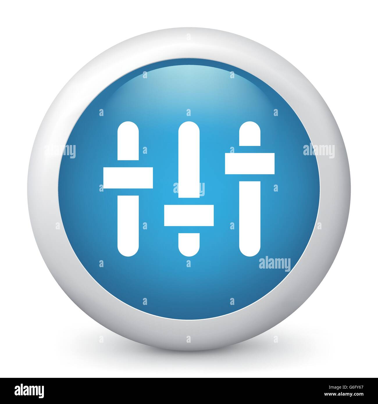 Vector illustration of blue glossy icon Stock Vector Image & Art - Alamy