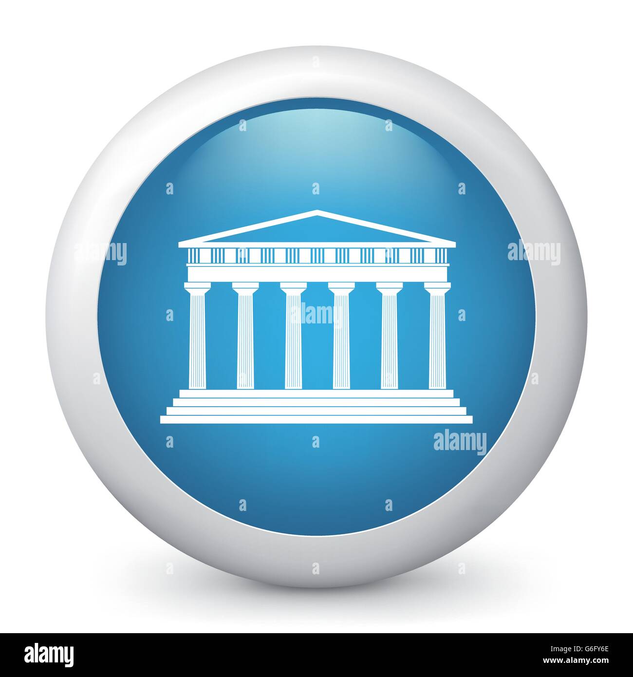 Vector illustration of blue glossy icon Stock Vector Image & Art - Alamy