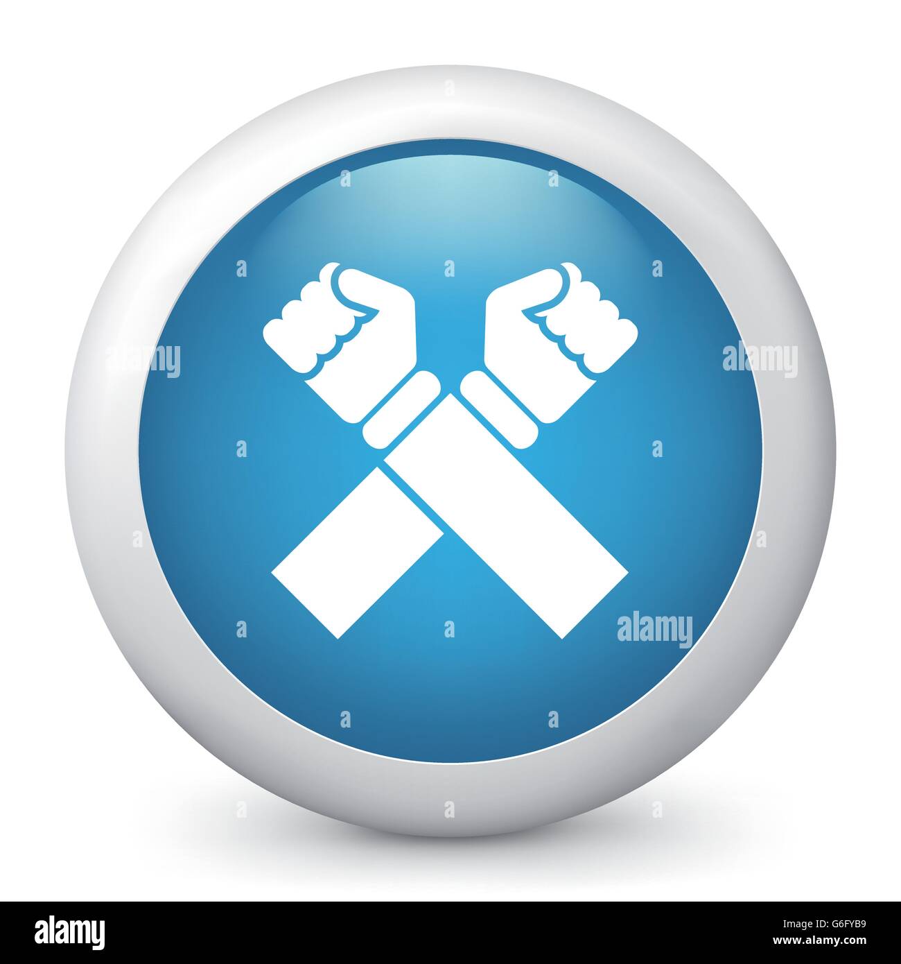 Vector illustration of blue glossy icon Stock Vector Image & Art - Alamy