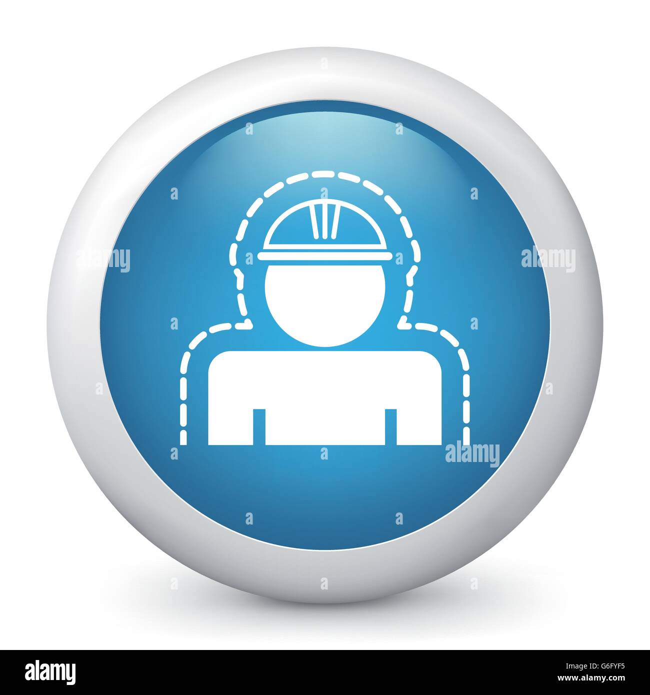 Vector illustration of blue glossy icon Stock Vector Image & Art - Alamy