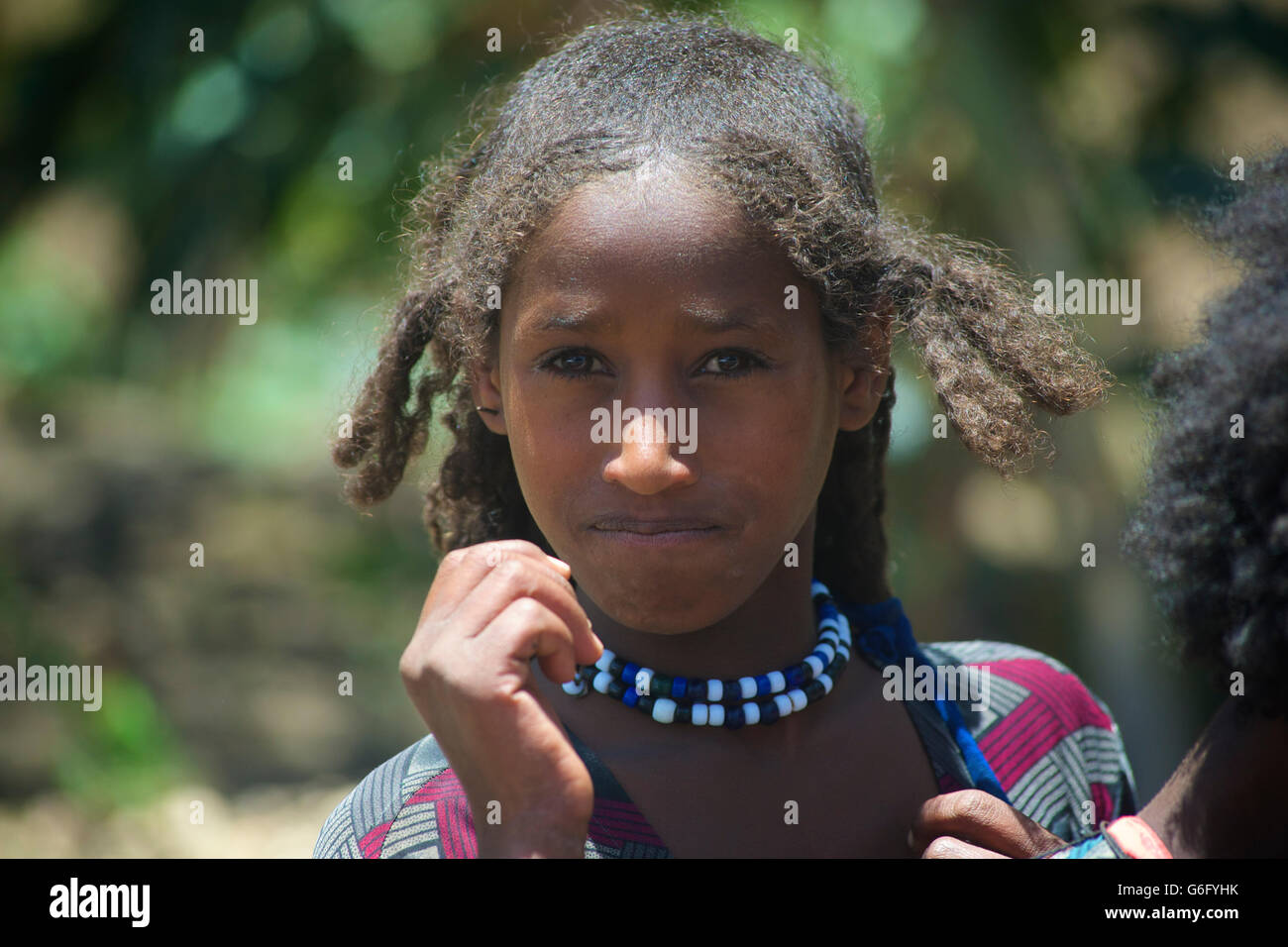 Portrait of an Ethiopian girl. Near Alamata, Ethiopia Stock Photo
