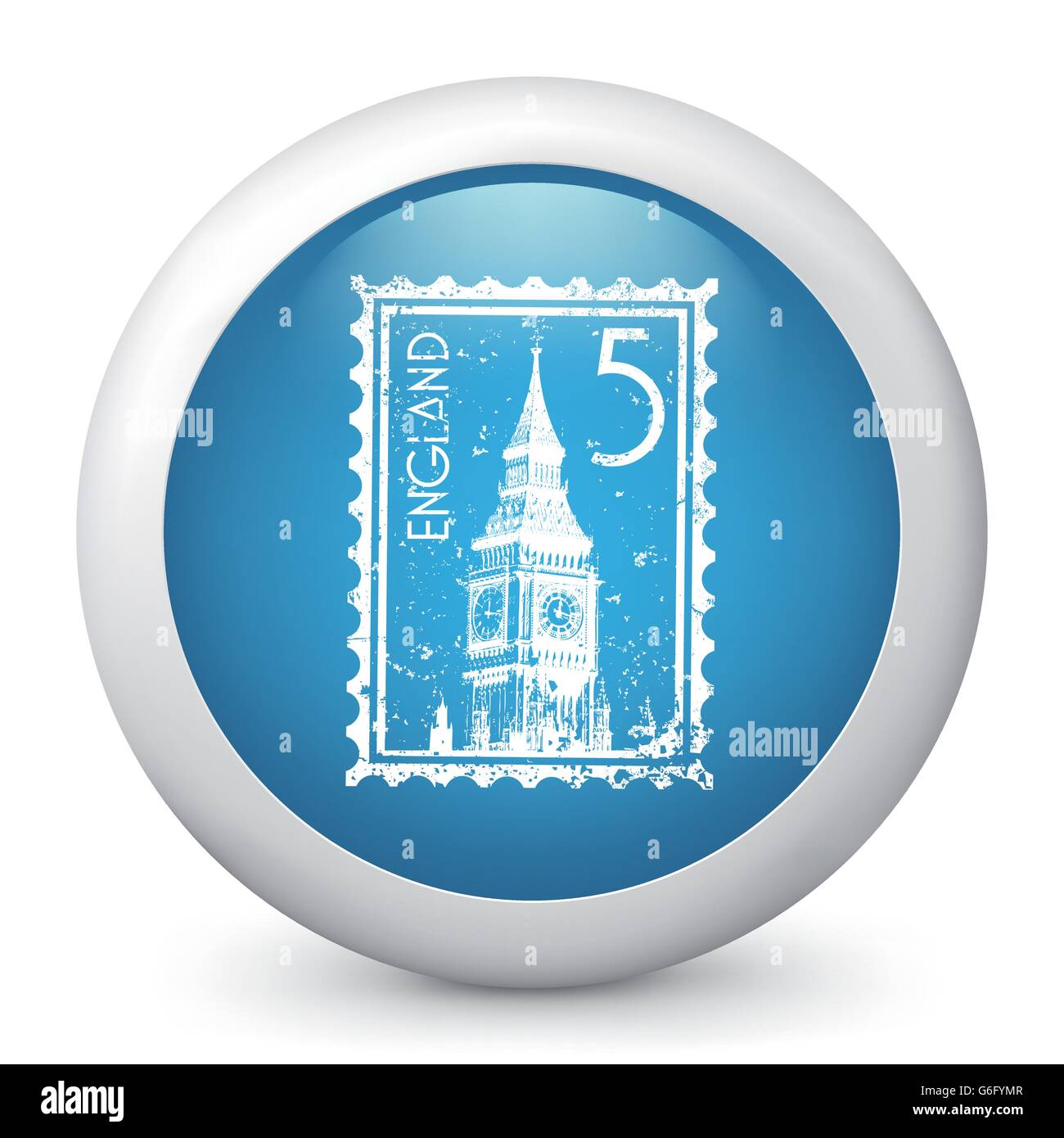 Vector illustration of blue glossy icon Stock Vector Image & Art - Alamy