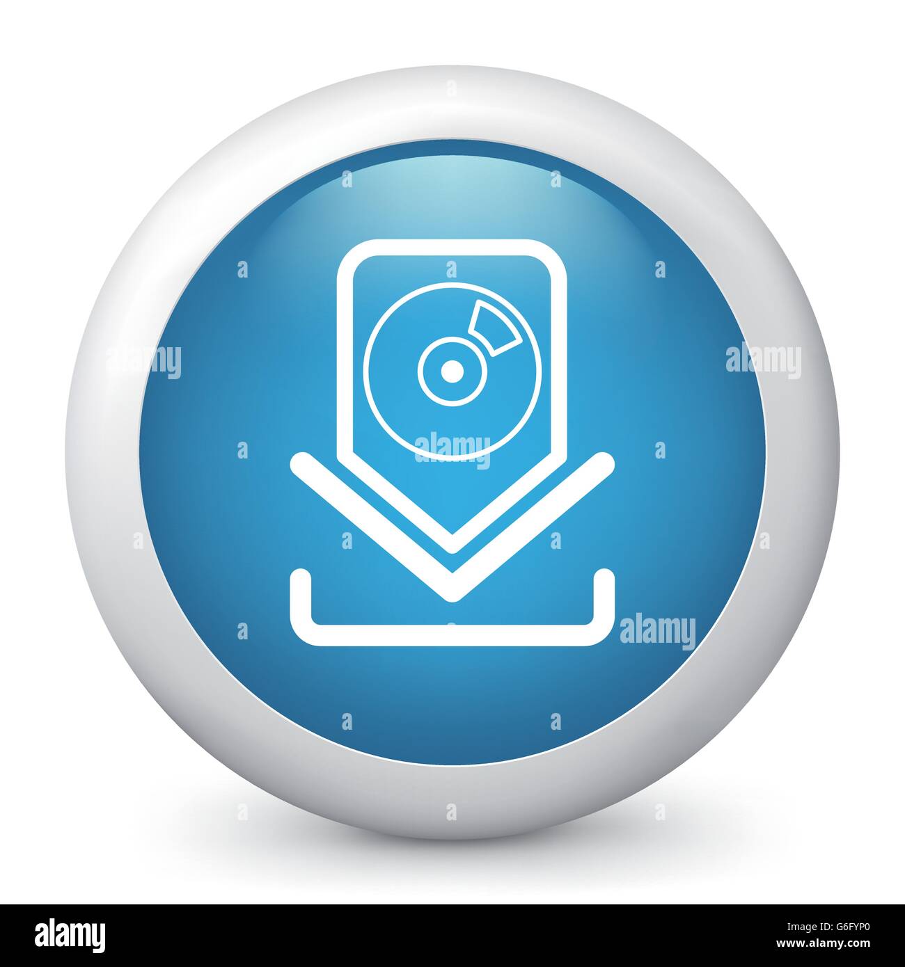 Vector illustration of blue glossy icon Stock Vector Image & Art - Alamy