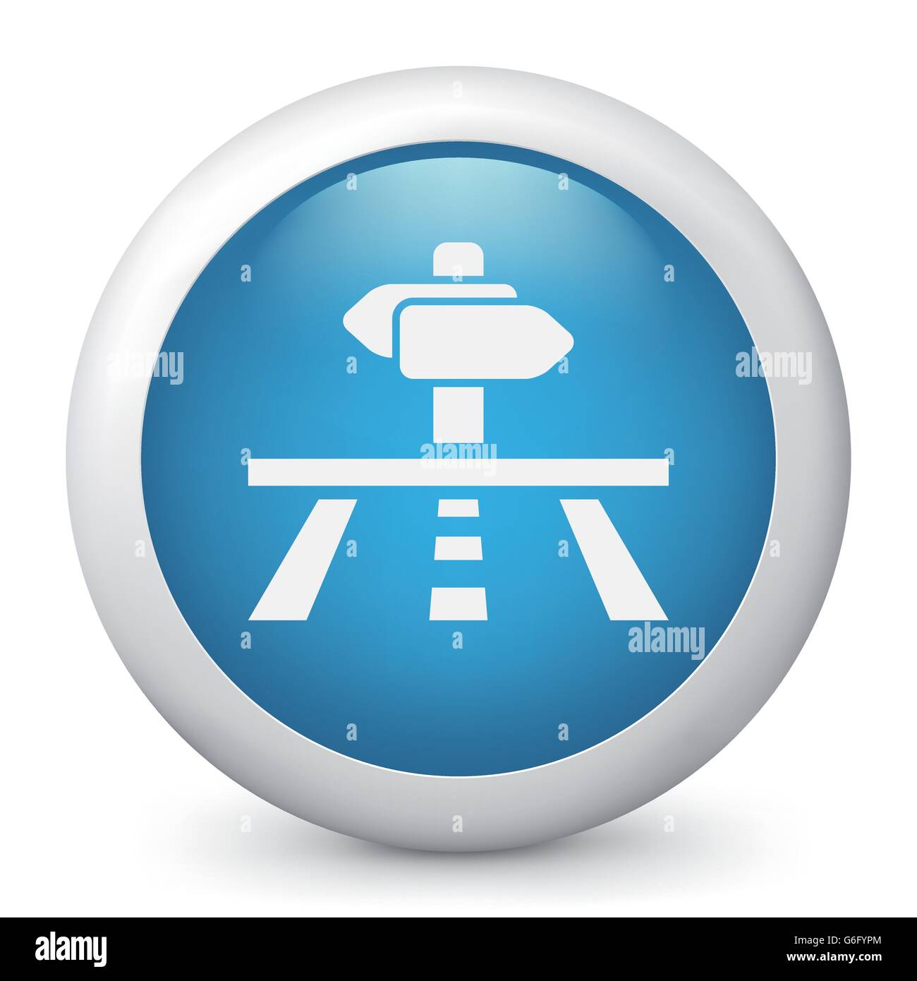 Vector illustration of blue glossy icon Stock Vector Image & Art - Alamy
