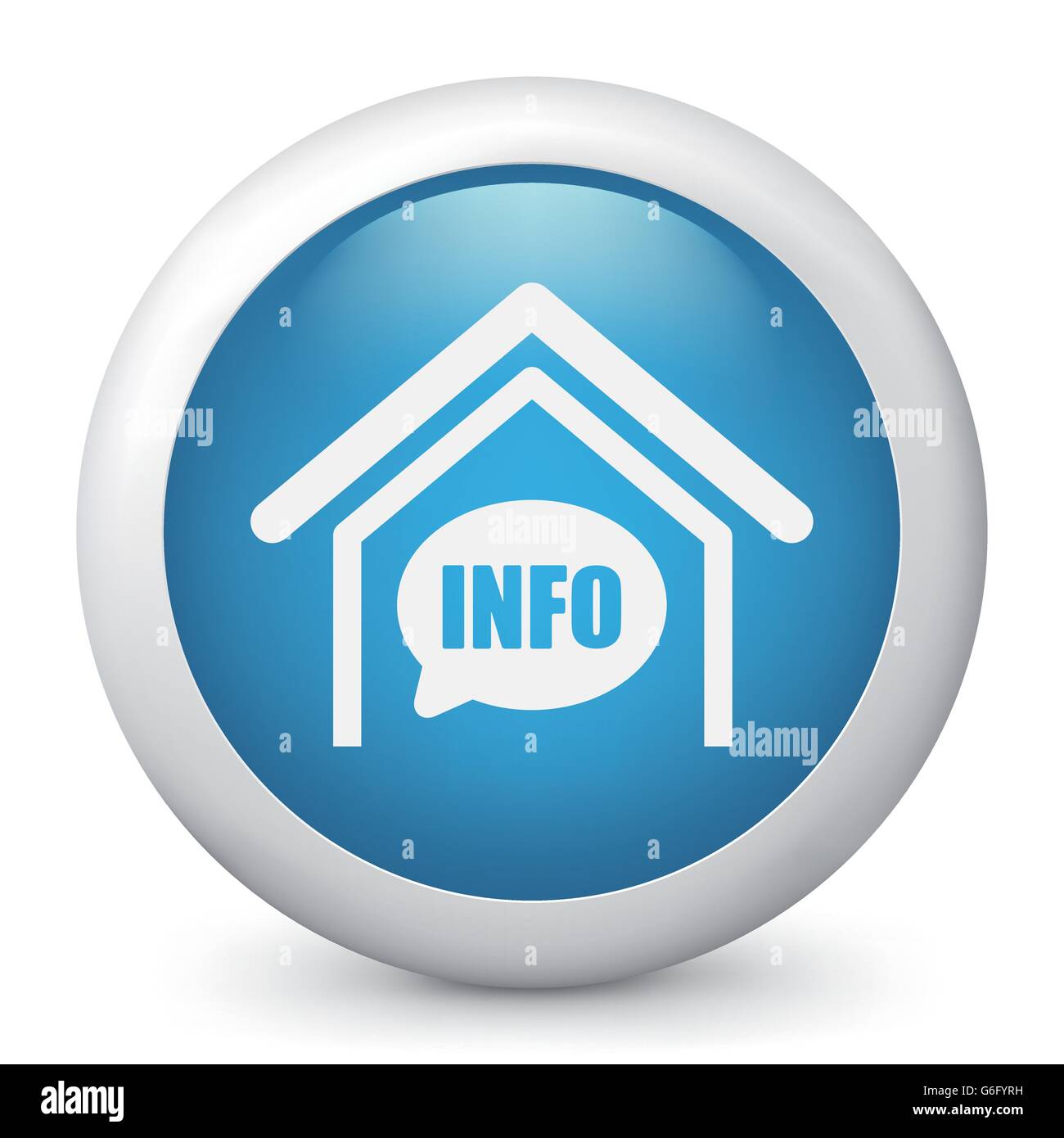 Vector illustration of blue glossy icon Stock Vector Image & Art - Alamy