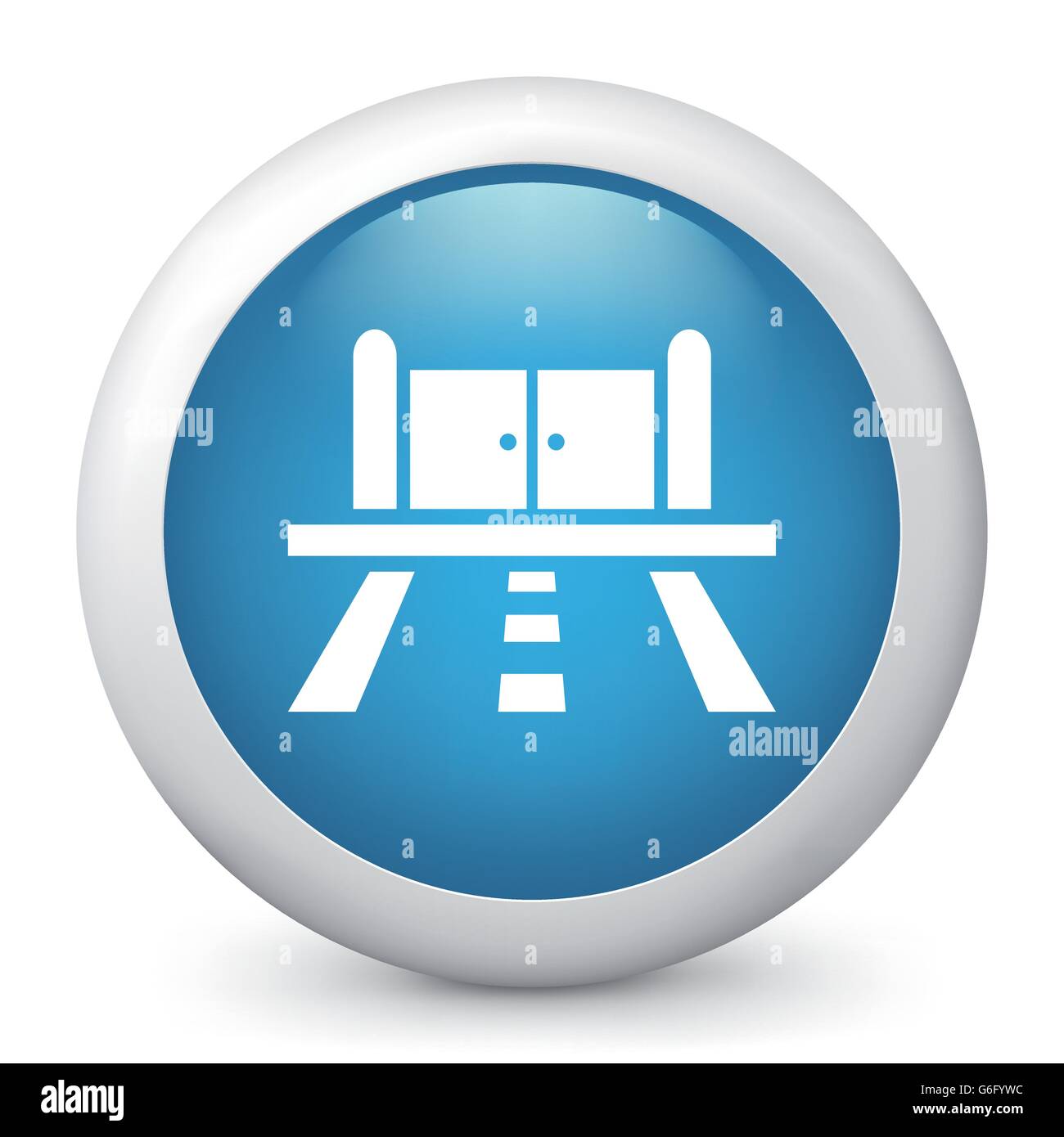 Vector illustration of blue glossy icon Stock Vector Image & Art - Alamy