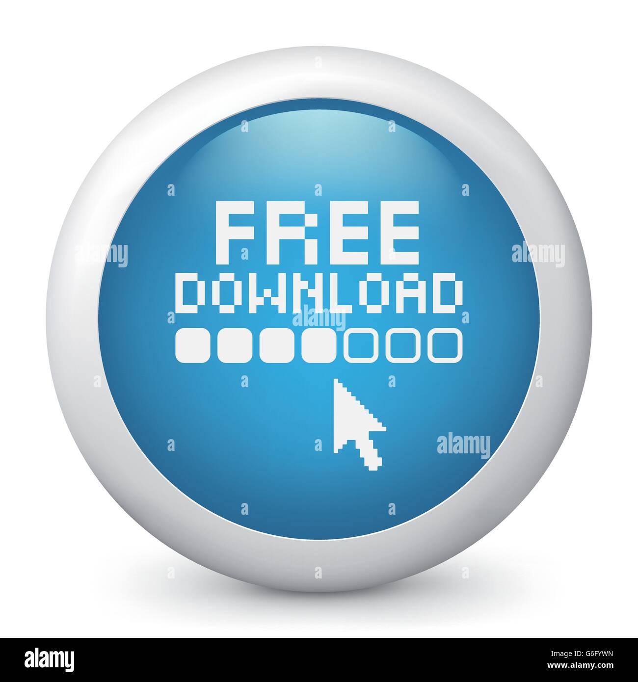 Vector illustration of blue glossy icon Stock Vector Image & Art - Alamy