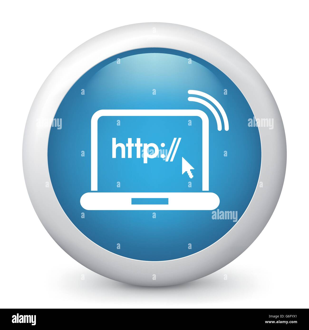 Vector illustration of blue glossy icon Stock Vector Image & Art - Alamy