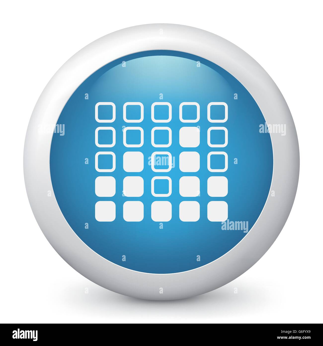 Vector illustration of blue glossy icon Stock Vector Image & Art - Alamy