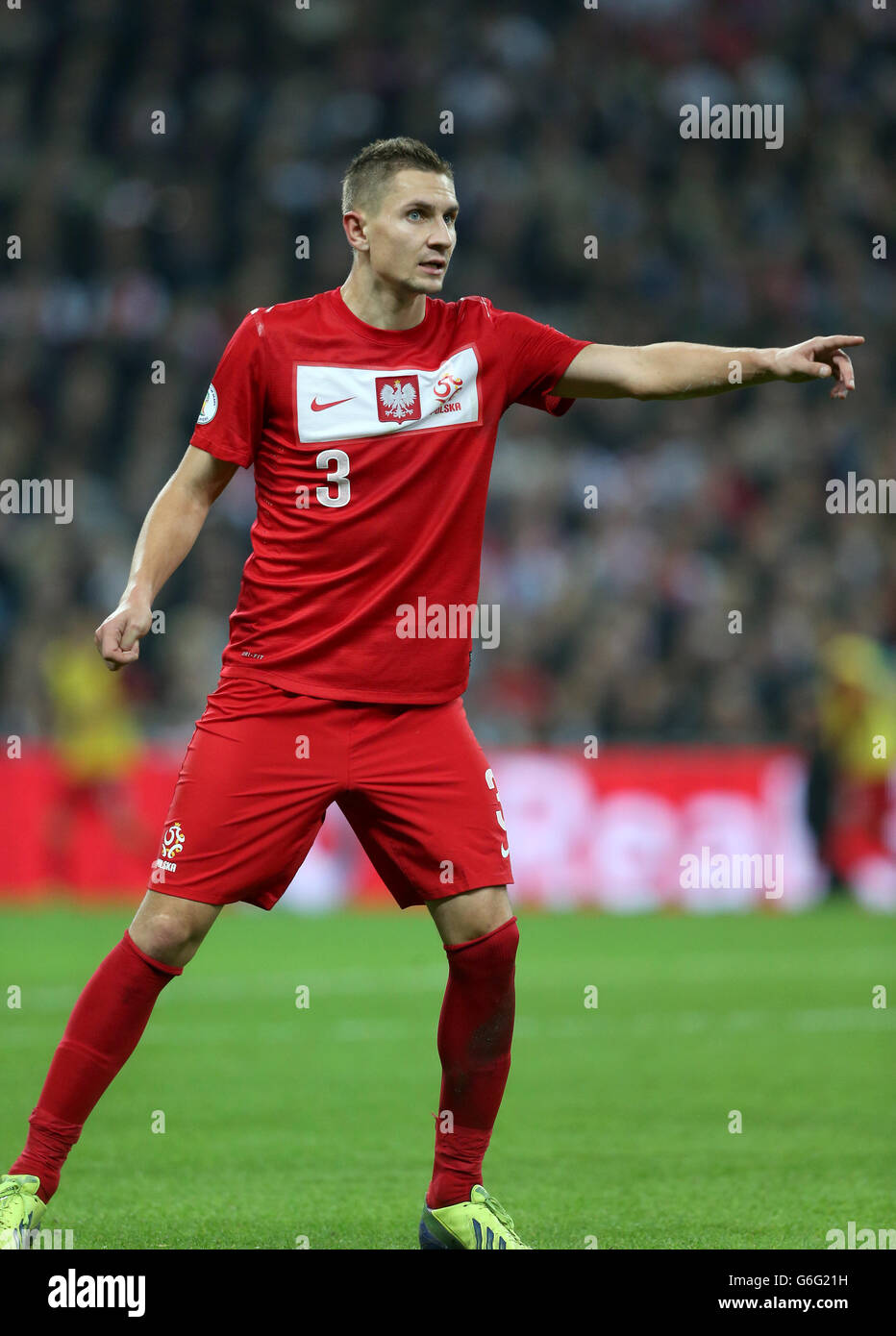 Soccer - FIFA World Cup 2014 - Qualifying - Group H - England v Poland - Wembley Stadium. Artur Jedrzejczyk, Poland Stock Photo