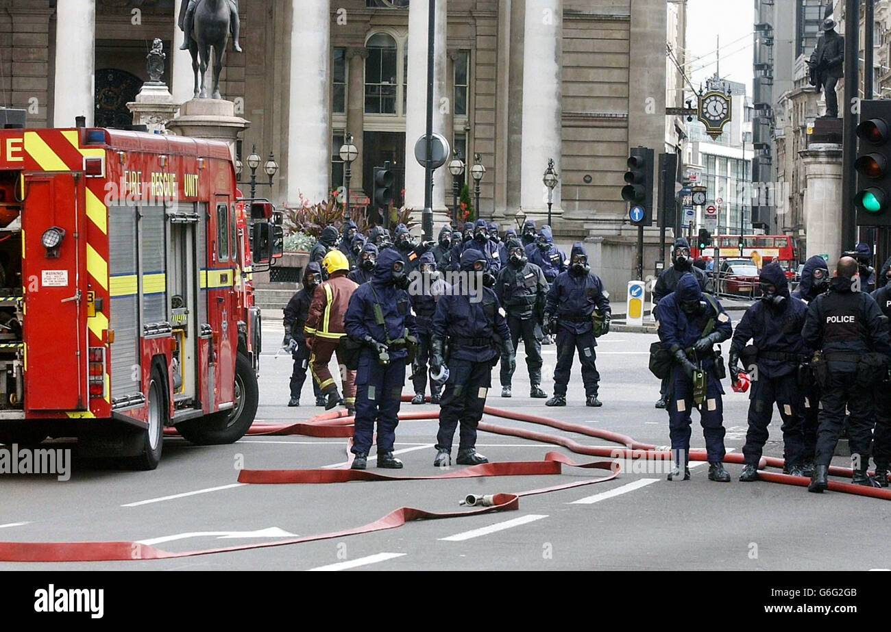 London Terrorist Simulation Stock Photo