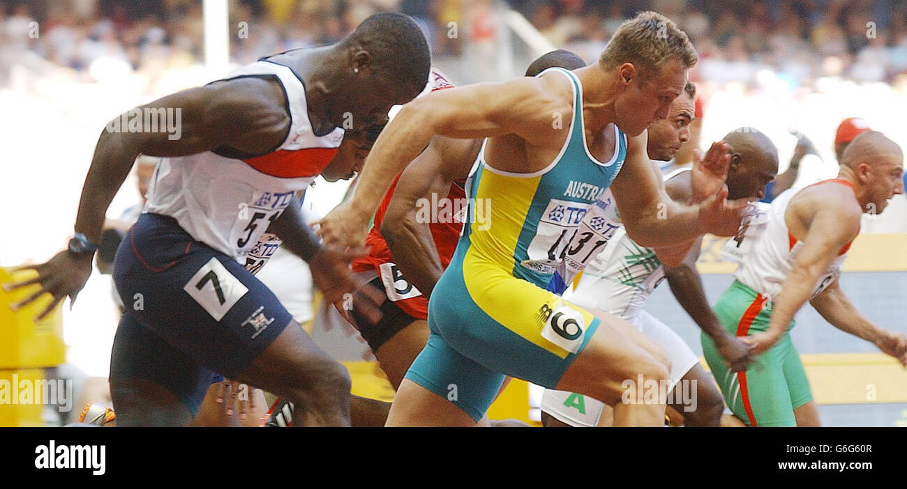 WORLD ATHLETICS CHAMPS 100M Stock Photo Alamy