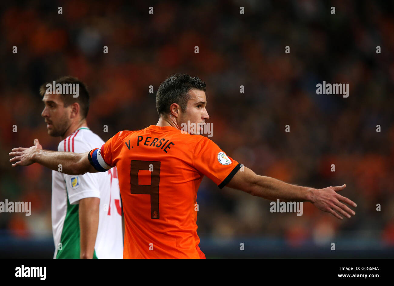 Soccer - FIFA World Cup Qualifying - Group D - Netherlands v Hungary - Amsterdam Arena. Netherlands' Robin van Persie Stock Photo