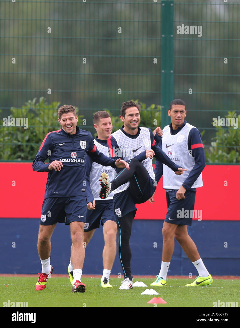 Soccer - FIFA World Cup Qualifying - Group H - England v Poland - England Training Session - London Colney Stock Photo