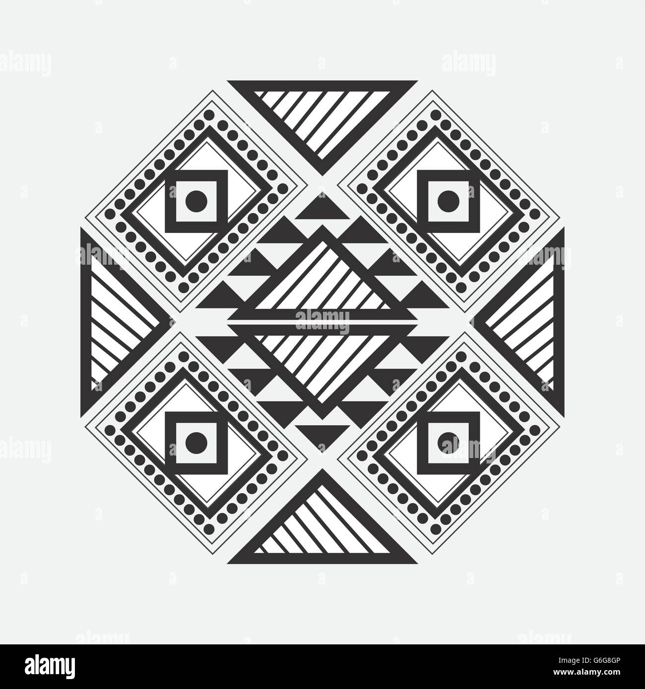 Tribal design. black and white abstract figure. vector graphic Stock ...