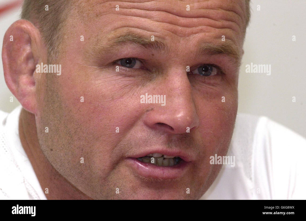 Andy Robinson, assistant coach with the England rugby team, at their HQ at Pennyhill Park Hotel, Bagshot, where the team to face France was named. * England named a strong side to face the French and will be hoping to avenge the 17-16 defeat a weakened line-up suffered in France. Stock Photo