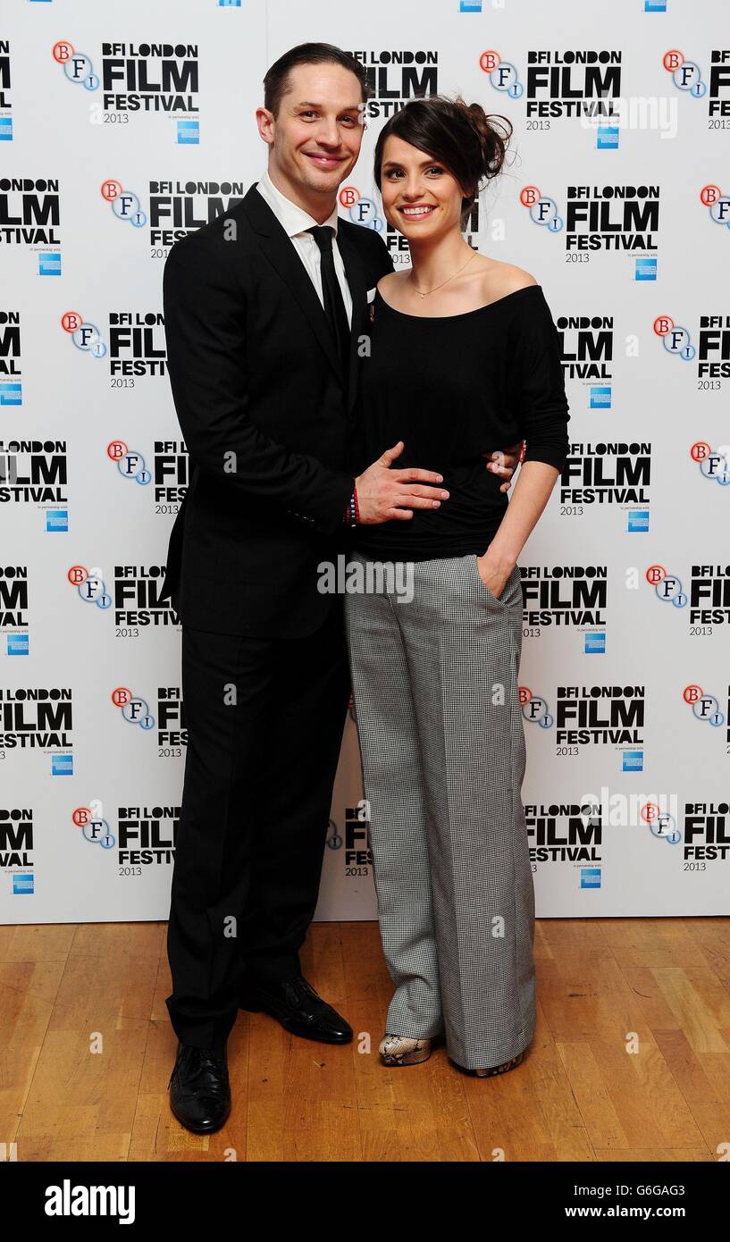 Tom Hardy And Charlotte Riley Arriving At The Screening Of New Film Locke At The Odeon West End Cinema London Stock Photo Alamy