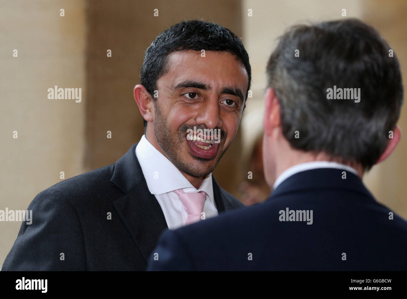 UAE Foreign Minister Abdullah bin Zayed Al Nahyan arrives to attend a