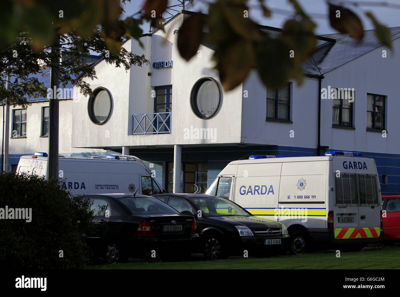 A general view of Tallaght Garda station, Belgard Walk, Dublin where the blonde-haired, blue-eyed seven year-old girl was taken before she was put into care after being taken from a Roma family in Ireland. Stock Photo