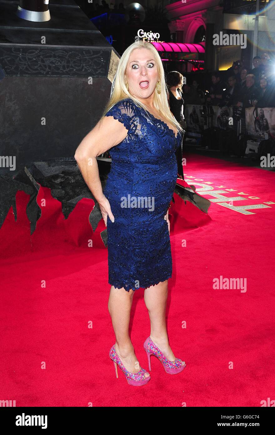 Vanessa Feltz arriving for the World Premiere of Thor : Dark World, at the Odeon Leicester Square, London. Stock Photo