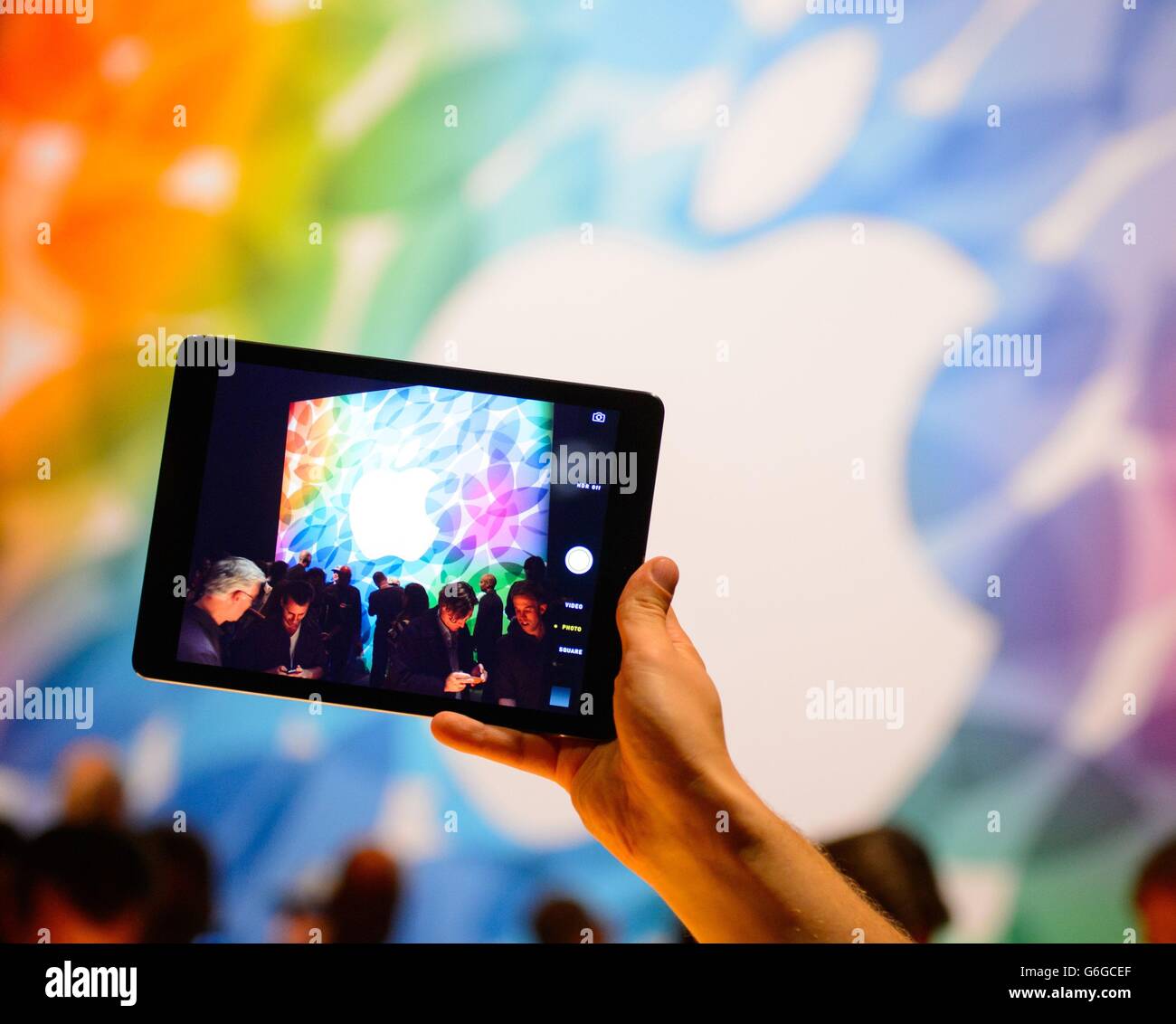 Apple launch event Stock Photo