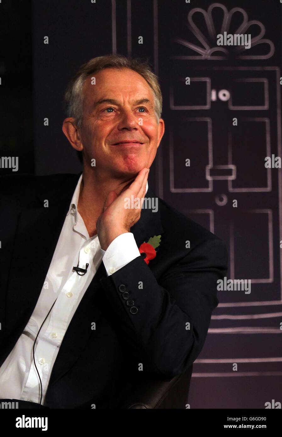 Tony Blair interview Stock Photo - Alamy