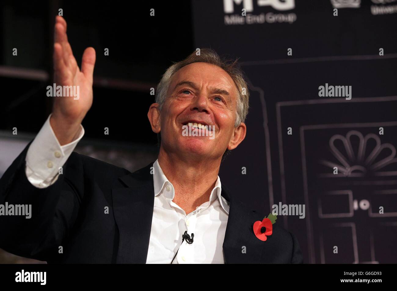 Tony Blair interview Stock Photo - Alamy