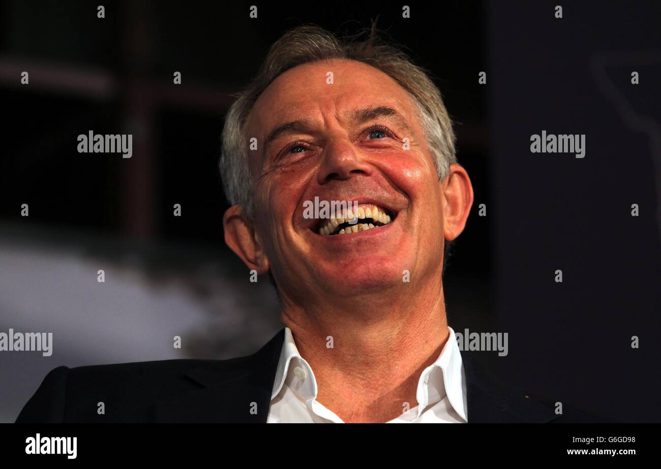 Tony Blair interview Stock Photo - Alamy