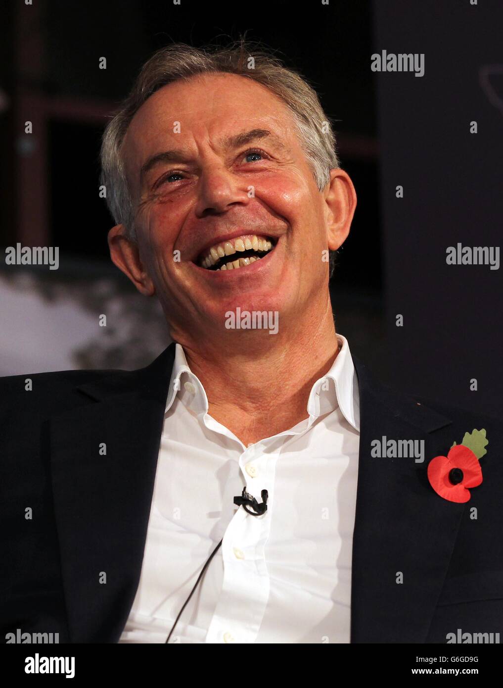 Tony Blair interview Stock Photo - Alamy