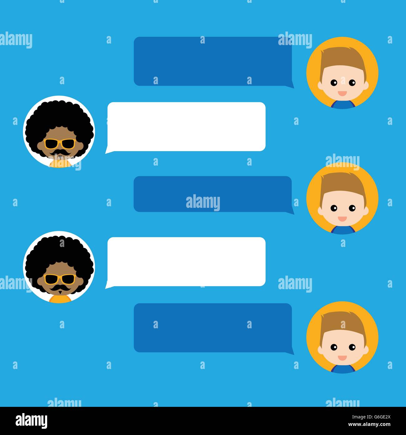 Conversation Chat Bubble With Cute Cartoon Character Profile Stock Vector Image Art Alamy Conversation Chat Bubble With Cute Cartoon Character Profile Stock Vector Image Art Alamy