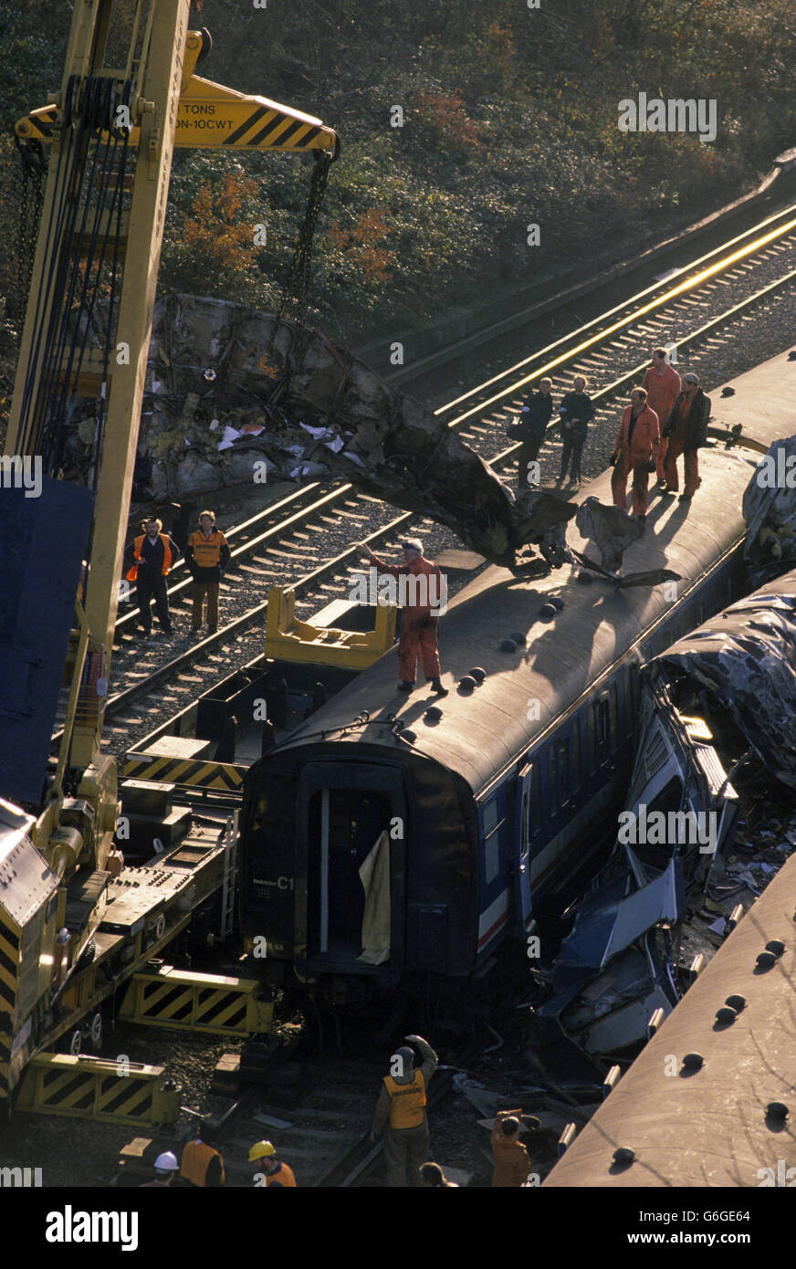 Disasters and Accidents Clapham Junction Rail Crash 1988 Stock