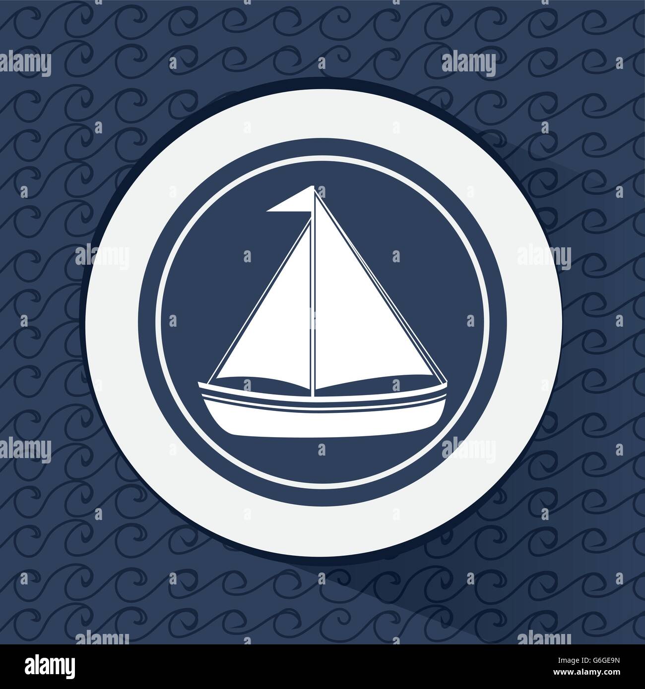 Flat illustration about sailboat design Stock Vector Image & Art - Alamy