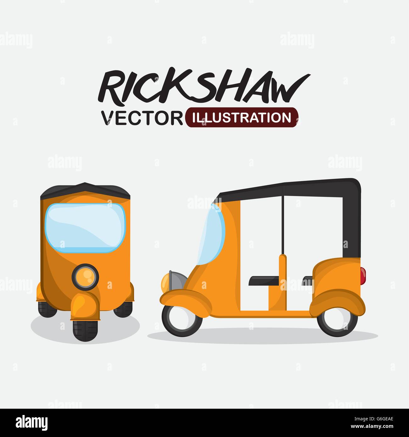 Flat illustration about rickshaw design , vector illustration Stock ...