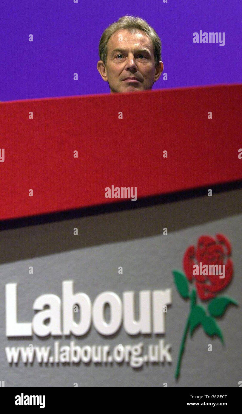 Labour Party conference - Tony Blair Stock Photo - Alamy