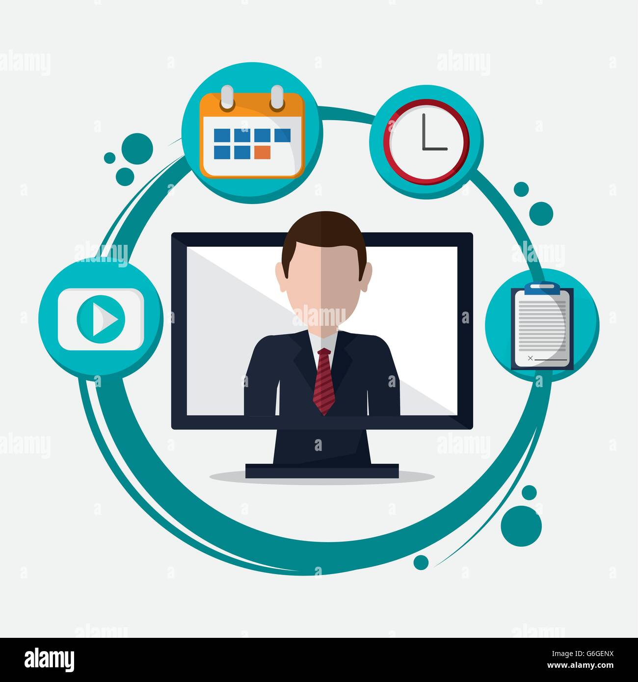 colorful webinar icon over white background , vector illustration Stock ...